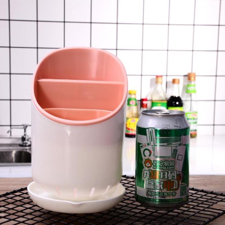 Ống Cắm Đũa Thìa Chia Ngăn Có Khe Thoát Nước