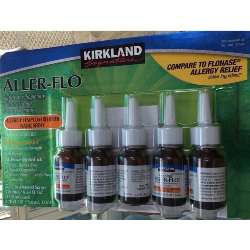 Xịt mũi chống dị ứng Aller Flo Kirland Mỹ
