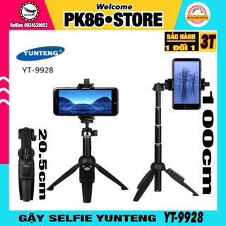 Mua Gậy chụp ảnh  tripod  cây livestream quay phim Tiktok 3 chân YUNTEN YT 9928