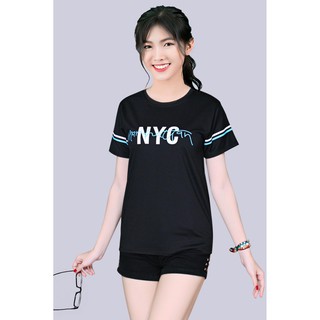 Áo thun nữ in chữ NY mẫu mới  Ath 01