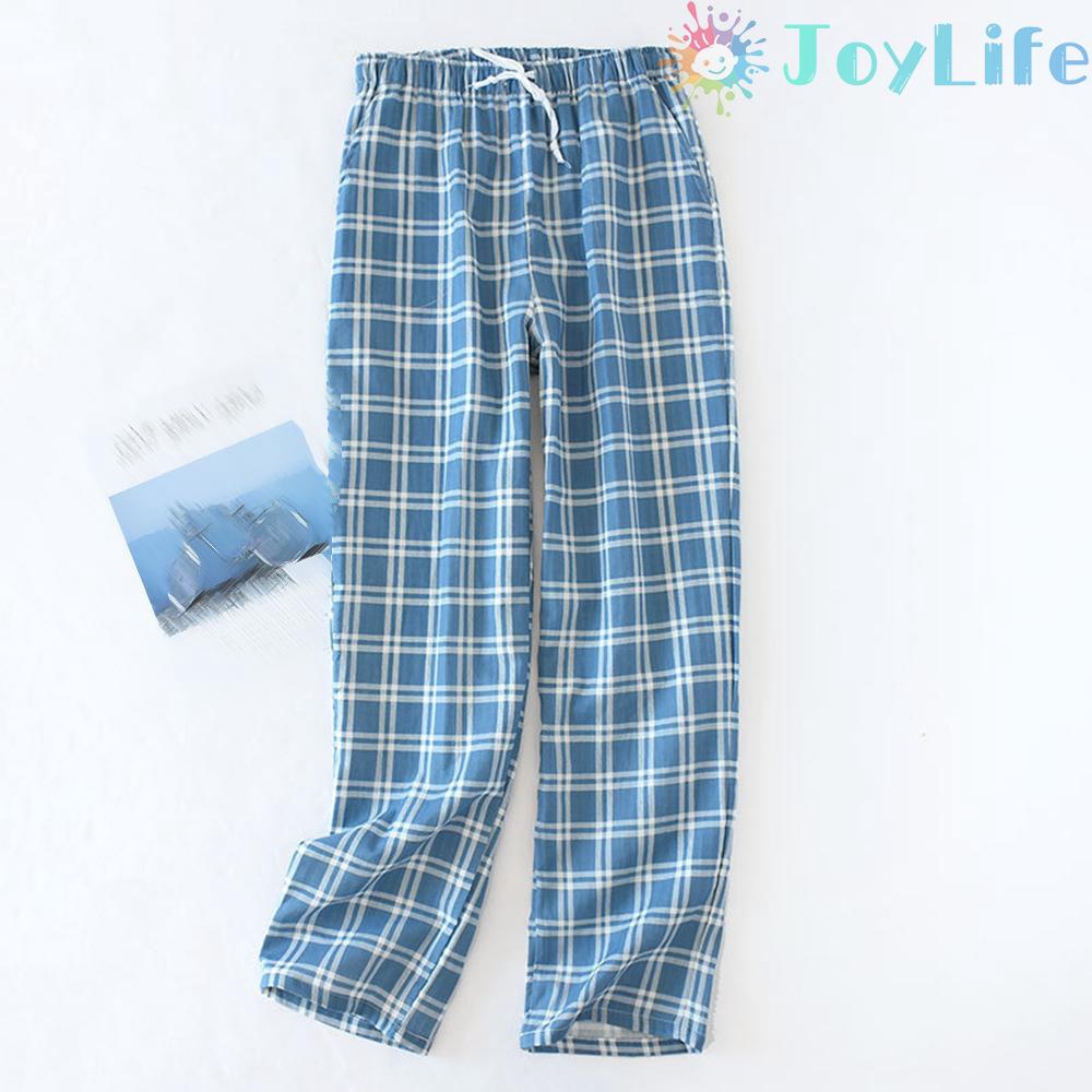 Quần pijama họa tiết caro thời trang sành điệu cho nam