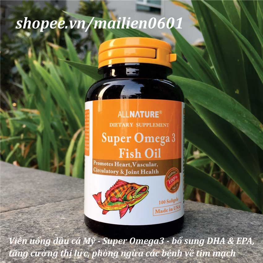 Dầu Ca Super Omega 3 Bổ Sung Dha Va Epa Cho Trai Tim Khỏe Mạnh Tăng Cường Thị Lực Tri Nhớ Shopee Việt Nam