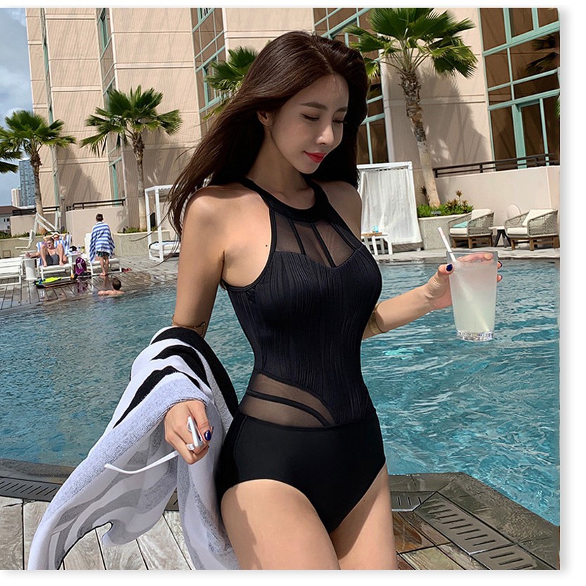 Order Bikini nữ đẹp,  Hàn Quốc trong áo tắm nữ cảm giác che bụng là mỏng ngực lớn áo tắm rỗng màu đen nguồn nhà sản xuất