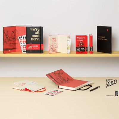 Moleskine Alice cuốn sổ ghi chú hợp tác cùng tên, kế hoạch kế hoạch kế hoạch 12 tháng năm 2021, cuốn sổ tay ghi chép hiệ