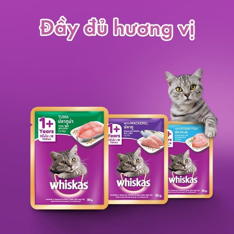 Gói 80G Pate Whiskas Thức Ăn Cho Mèo