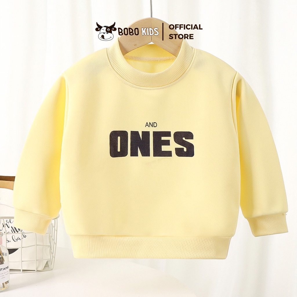Áo Nỉ Bé Trai Và Bé Gái BoBoKids, Áo Sweater Dài Tay Cho Trẻ Em Từ 1,5-10 Tuổi Phong Cách Hàn Quốc