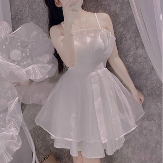 Váy 2 dây cúp ngực xếp ly