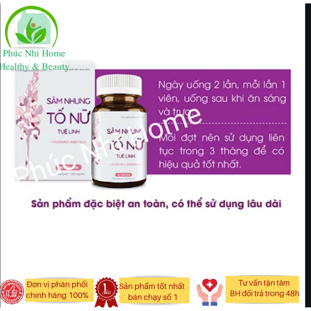 Sâm nhung tố nữ Tuệ Linh lọ 30 viên chính hãng mẫu mới, bổ sung nội tiết tố, duy trì sắc đẹp, sức khoẻ, sinh lý nữ | BigBuy360 - bigbuy360.vn