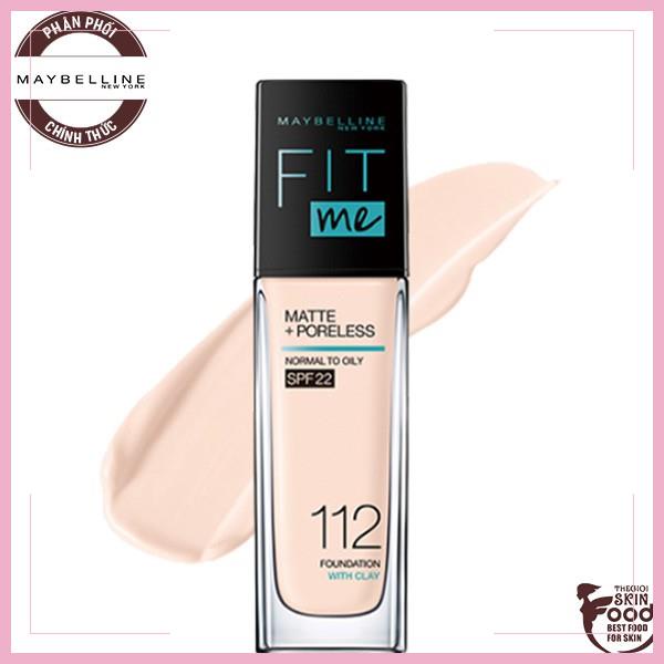 Kem Nền Kiềm Dầu, Cho Lớp Nền Mịn Lì Tự Nhiên Maybelline Fit Me Matte Poreless Foundation SPF22 30ml | BigBuy360 - bigbuy360.vn