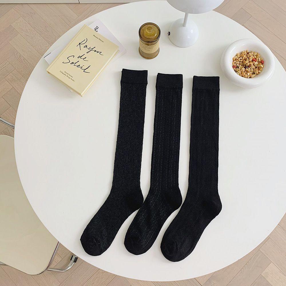 Vớ Lưới Xuyên Thấu Họa Tiết Kẻ Sọc / Chiếc Lá Phong Cách Lolita Quyến Rũ Cho Nữ 1