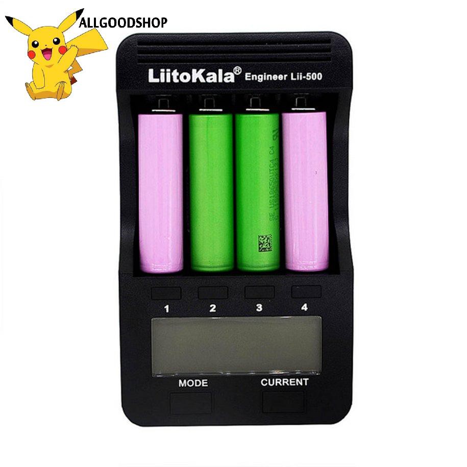 111all} Liitokala Lii-500 18650 26650 21700 4-Slot LCD Smart Universal Battery Charger