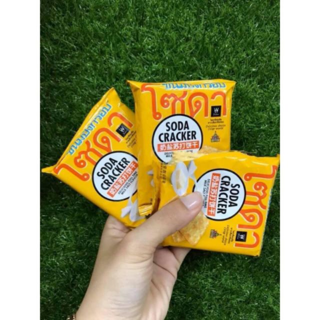 Bánh quy mặn ăn kiêng Soda Cracker Thái - 400g, ăn vặt ngon rẻ TaNo