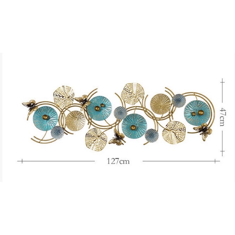 Tranh sắt treo tường lá sen trang trí, decor hiện đại. Bảo hành 3 năm