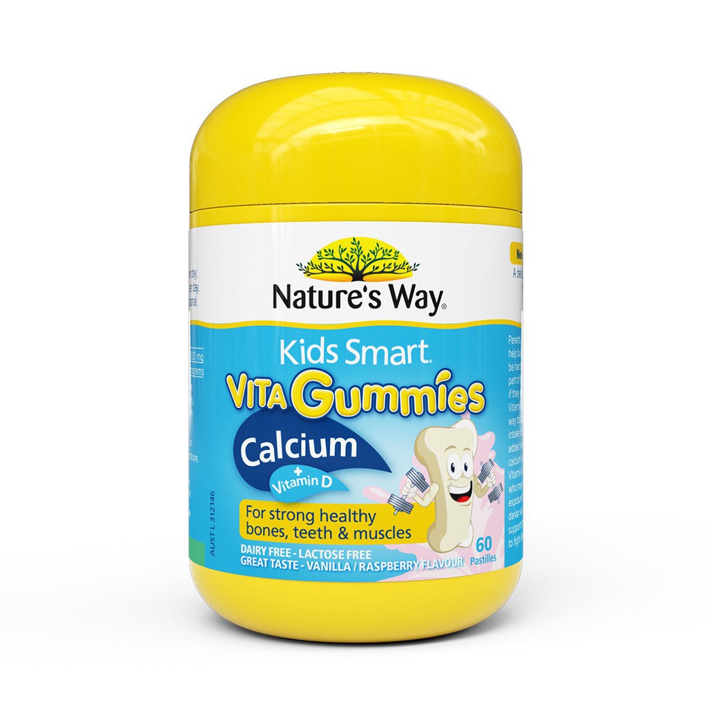 kẹo Gummies Vitamin D & Calcium Nature's Way 60 viên