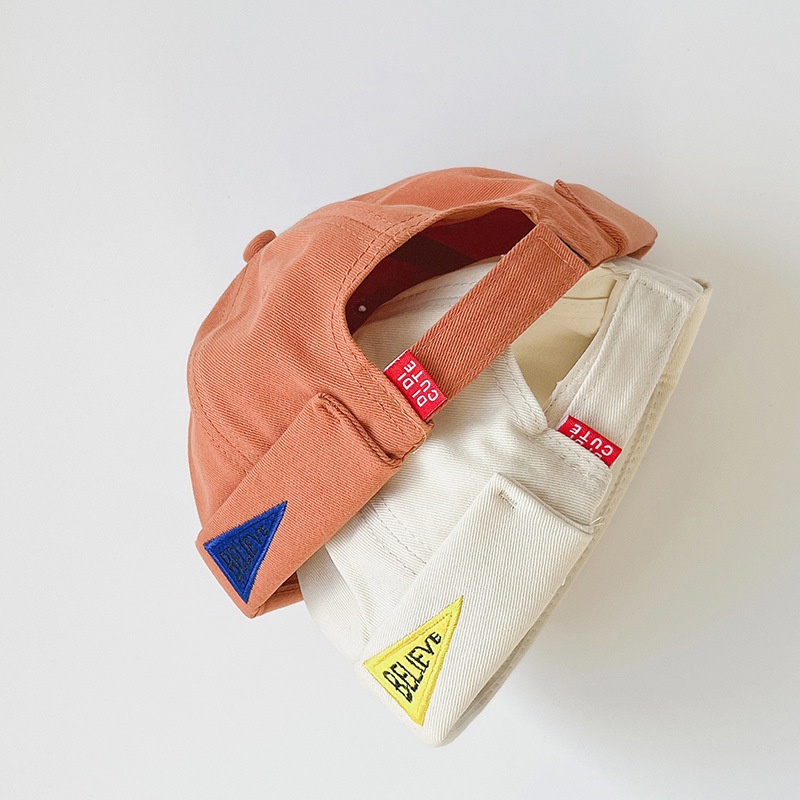 Mũ Beanie Thêu Chữ Có Thể Điều Chỉnh Phong Cách Nhật Bản Cho Bé