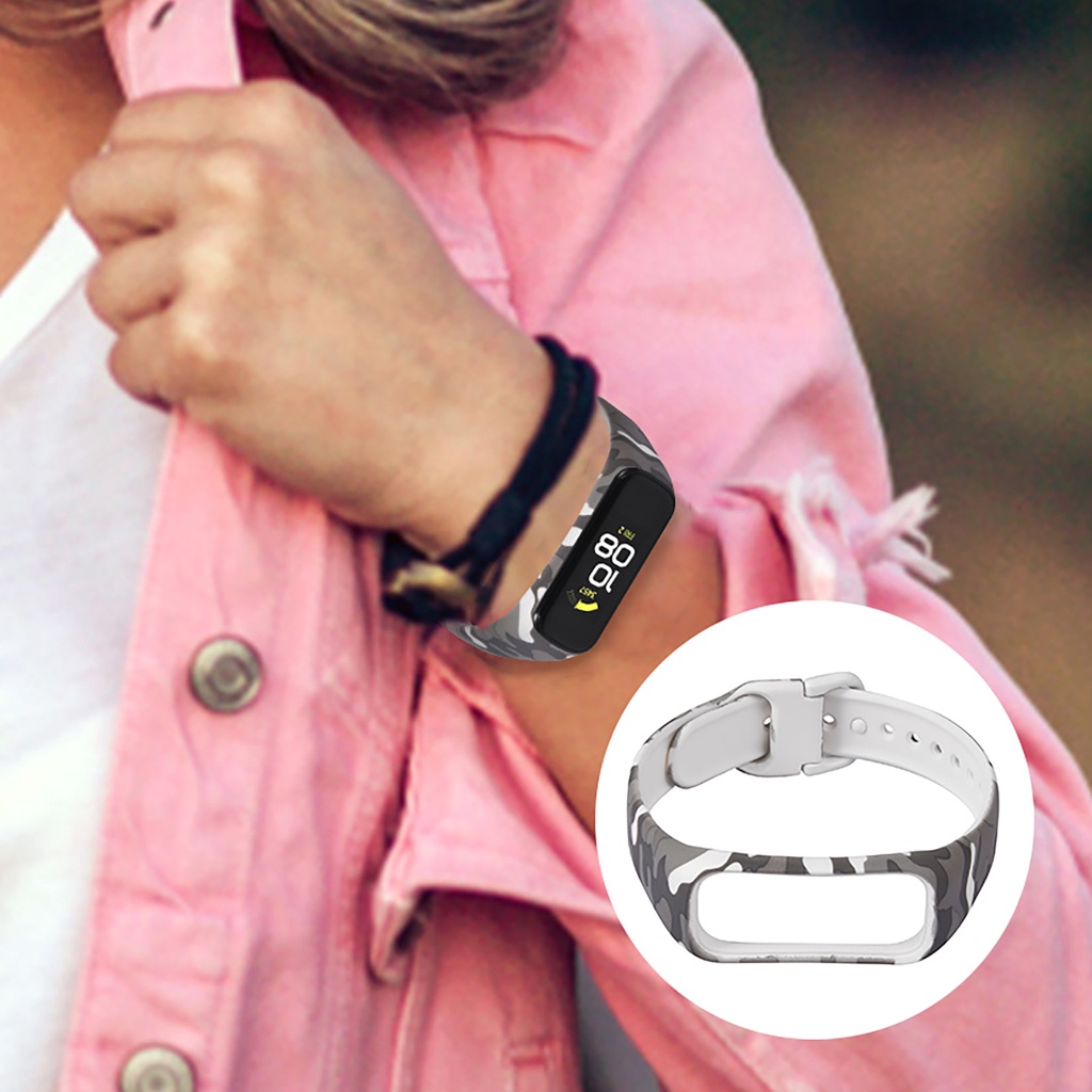 Dây đeo cổ tay họa tiết rằn ri thân thiện với da cho Samsung Galaxy Fit-e SM R375