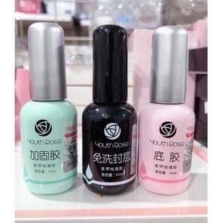 Base Top Cứng móng - sơn gel phủ liên kết - bóng - cứng móng Hoa hồng