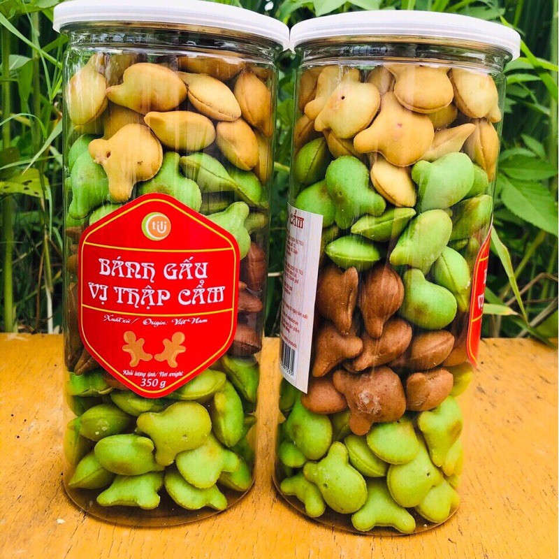 Bánh Gấu - Hàng Cao cấp - Bánh gấu vị thập cẩm hũ 350gr