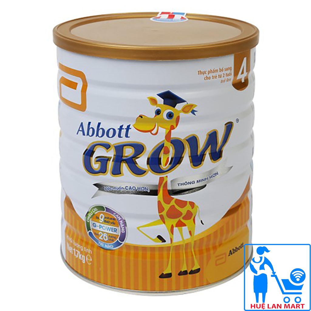 [CHÍNH HÃNG] Sữa Bột Abbott Grow 4 - Hộp 1,7kg (Cho bé 2 tuổi trở lên)