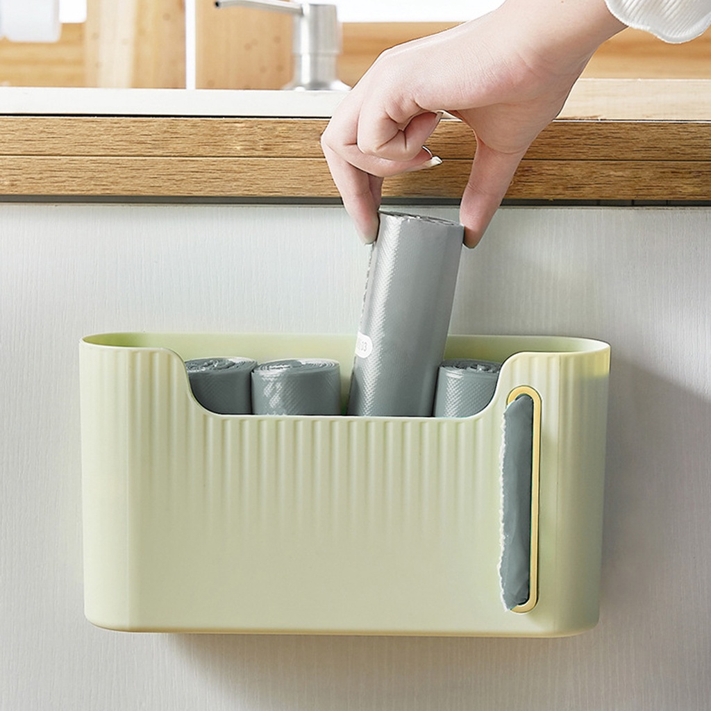 Giá Đỡ Túi Đựng Rác Bằng Nhựa Treo Tường Tiện Lợi Dành Cho Nhà Cửa
