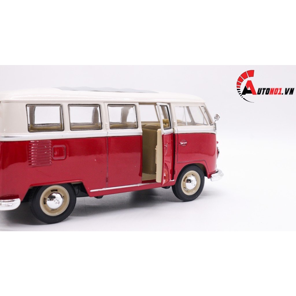 MÔ HÌNH XE VOLKSWAGEN T1 BUS RED 1:24 WELLY 7022