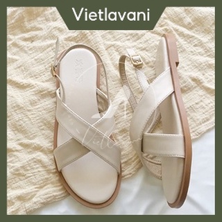 Giày nữ sandal Quai Chéo Bảng To Mã PTS15 Phong Cách Trẻ Trung Trend 2023