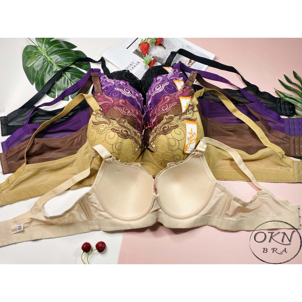 Áo ngực bản to BIGSIZE 0777 Anny - Cup C ôm hết quả siêu to không bị tràn bản to gọn lưng nhập Thái Lan
