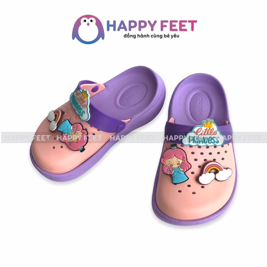 Sục trẻ em chính hãng Monobo Thái Lan siêu êm chống trơn trượt cho bé gái 4-10 tuổi- Happy Feet DN01prin