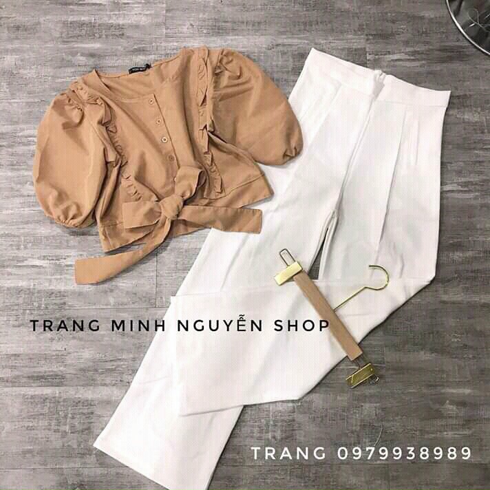 SET ÁO CROPTOP+QUẦN ỐNG RỘNG