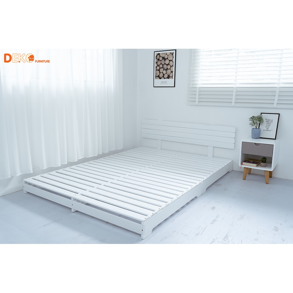 Giường pallet cải tiến có đầu giường DEKO FURNITURE DK06