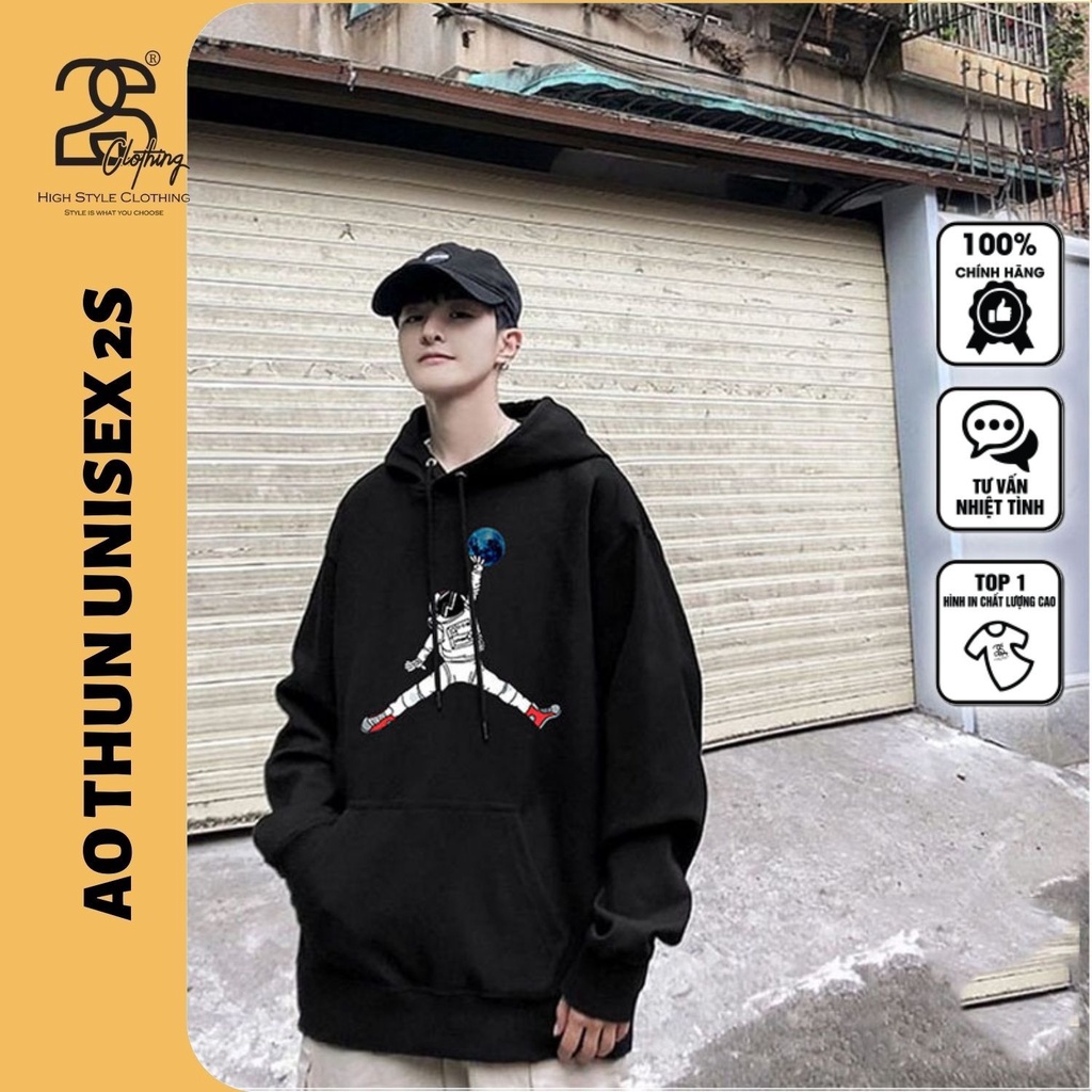 Áo Hoodie Nam Nữ Có Mũ 2S Clothing, Hoodie Tay Dài Dáng Rộng In Họa Tiết TV202
