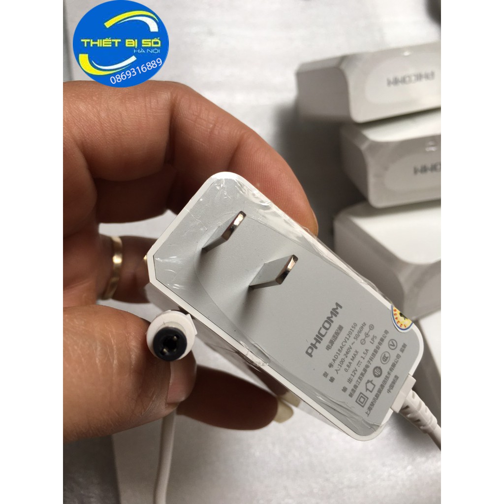 Nguồn Adapter 12v - 1,5A PHICOMM , Chân to dùng cho camera wifi , các thiết bị khác - hàng chuẩn loại 1