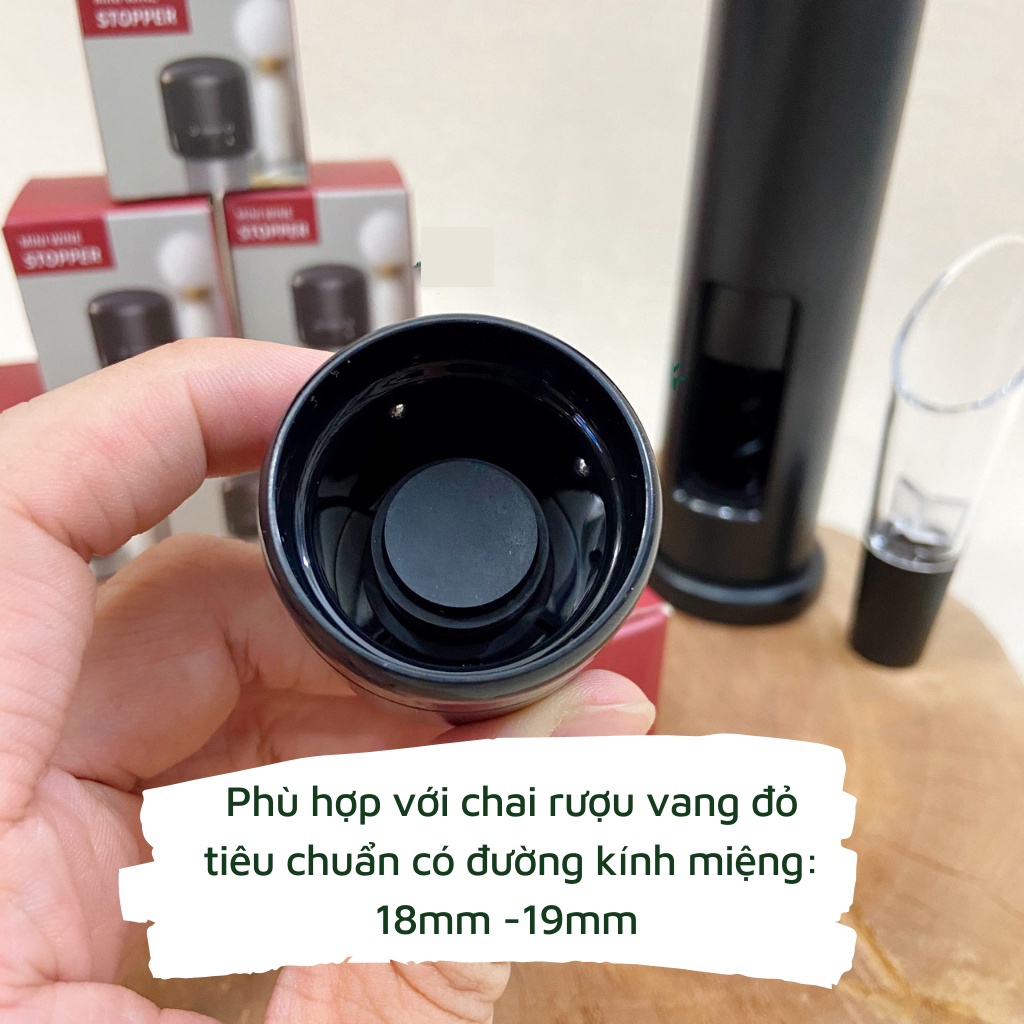 Nắp Đậy Rượu Vang Cao Cấp - Van Đóng Mở Chai Rươu An Toàn, Thông Minh - Smarthome GG