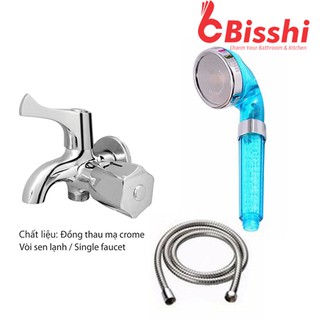 Trọn bộ củ sen vòi sen tắm + tay sen và dây sen BISSHI BS801