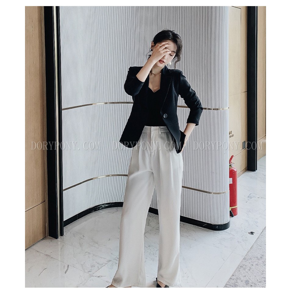 ÁO KHOÁC BLAZER NGẮN short slim JACKET TRENDY – AK084 (ĐEN) - [DORYPONY] | BigBuy360 - bigbuy360.vn