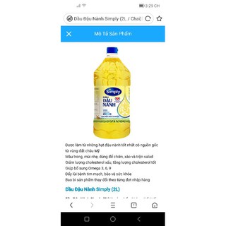 Dầu ăn simply 2l