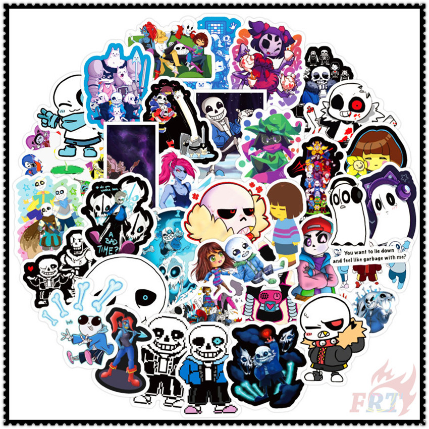 50Pcs/Set ❉ Undertale Series 02 Stickers ❉ Games Frisk Toriel Sans Papyrus DIY Fashion Mixed Waterproof Doodle Decals Stickers