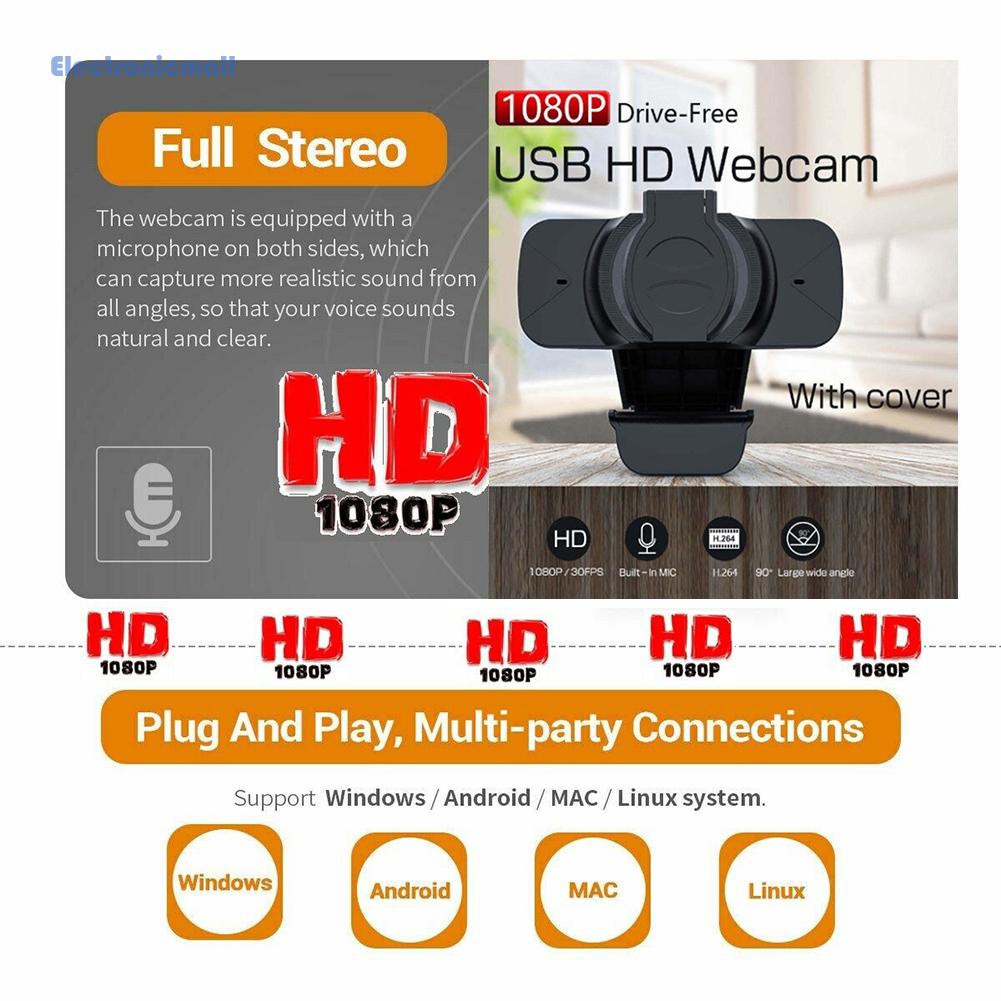 Webcam Điện Tử Ug01 W8 Full Hd 1080p Kèm Mic | BigBuy360 - bigbuy360.vn