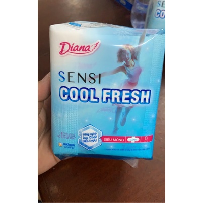 [Rẻ vô địch] Gói 8 Miếng Băng Vệ Sinh Diana Cool Fresh Siêu Mỏng