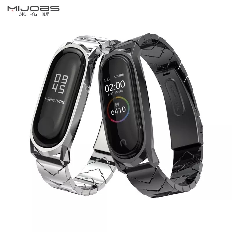 Dây đeo mi band 6 5 Mijobs GT kim loại