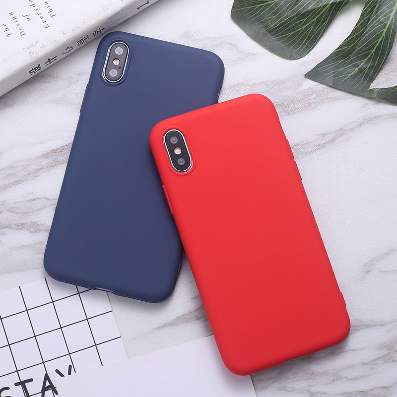 Pure Color IPhone Case for Iphone XR/XS MAS/X/7P/8 Plus All-inclusive Mobile Phone Soft Case | BigBuy360 - bigbuy360.vn