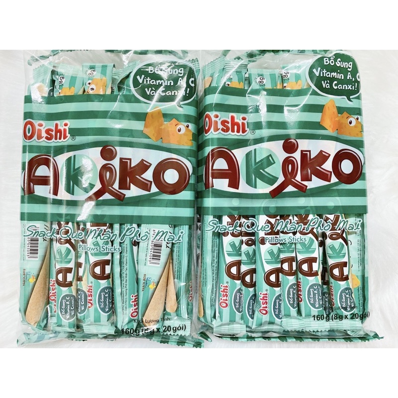 Bánh ống Oishi Akiko nhân kem phô mai (20 cây / bịch)