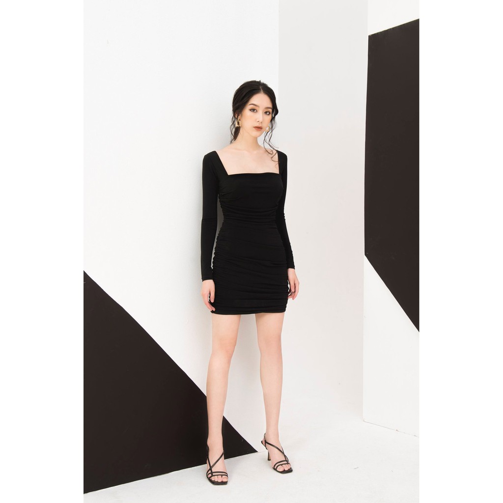 NARCOTICS-NEALA- Đầm dáng ôm dúm eo tay dài. | BigBuy360 - bigbuy360.vn