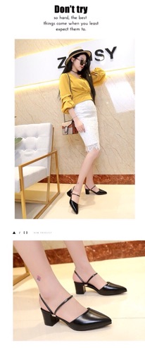 Giày Cao Gót 5p Bít Mũi Mang 2 kiểu