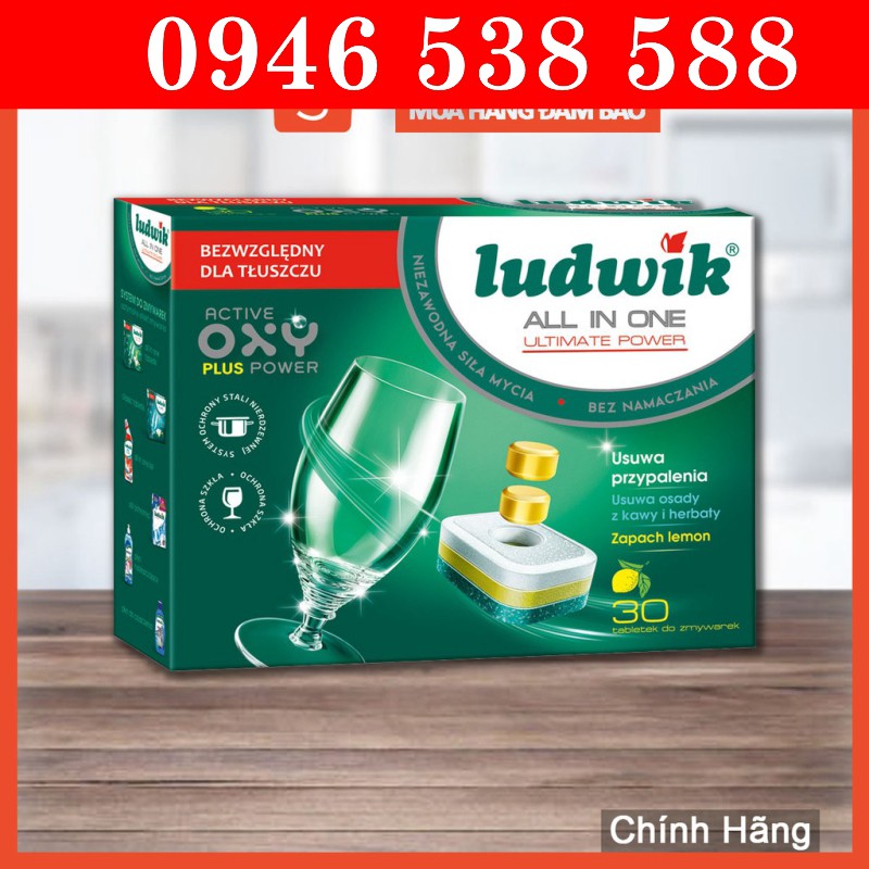 Viên rửa bát Ludwik All in one 30 viên, viên ludwik chính hãng nhập khẩu ba lan