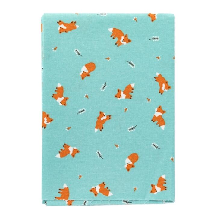 Tấm Vải ARTBOX Hàn Quốc Họa Tiết Con Cáo Màu Xanh Mint