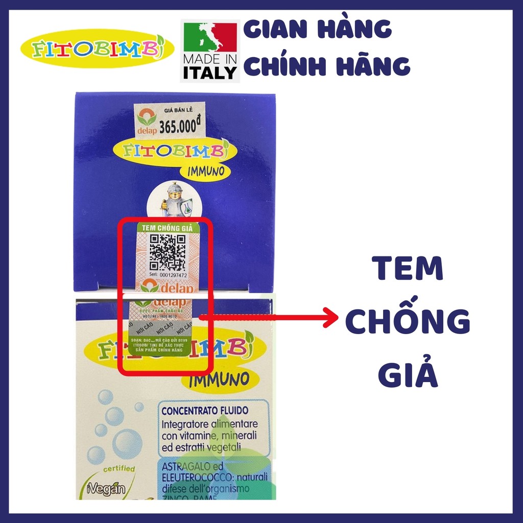 Fitobimbi Immuno - Hỗ trợ tặng sức đề kháng cho bé | Thế Giới Skin Care