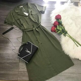 Váy sơ mi cổ vest