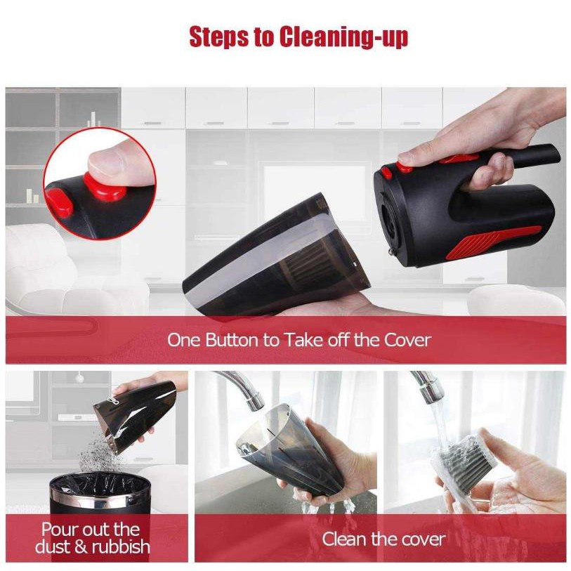 [QUÀ HOT TRAO TAY] Máy hút bụi cầm tay mini loại SẠC PIN  hút siêu sạch các bề mặt có bụi - ellyna_shop - HCM | BigBuy360 - bigbuy360.vn