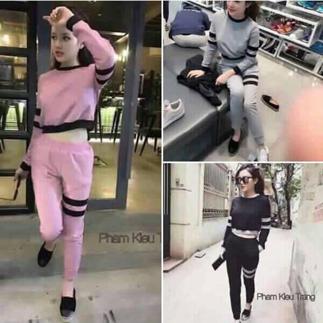 Bộ nỉ nữ Crotop 3 màu kèm ảnh thật .